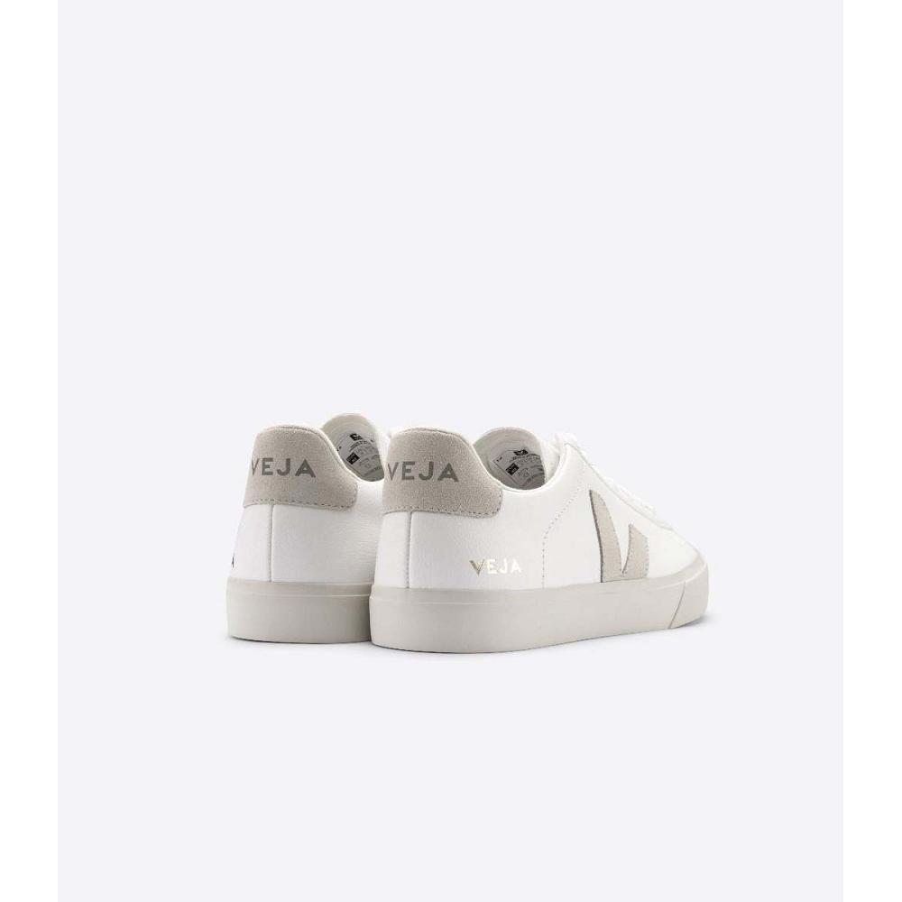 Women's Veja CAMPO CHROMEFREE Low Tops Sneakers White/Beige | ZA 594JPQ